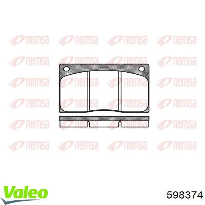 Тормозні колодки VALEO 598374