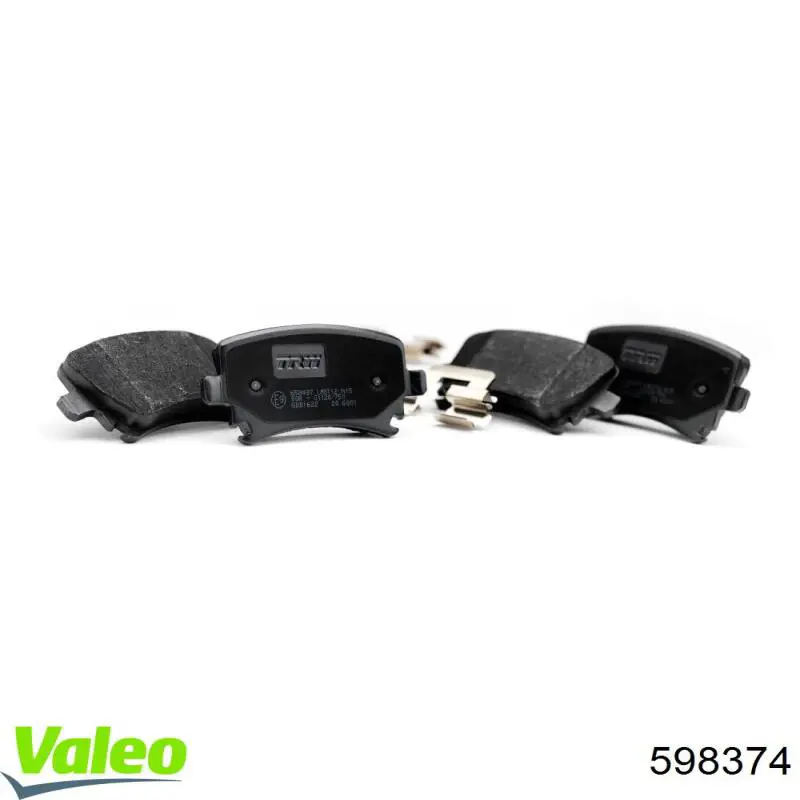 Передні тормозні колодки 598374 VALEO