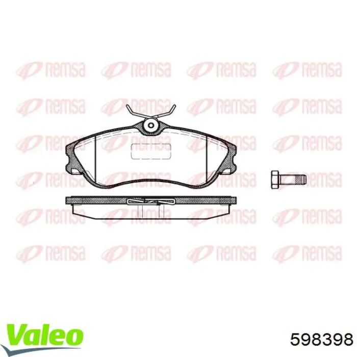 Гальмівні колодки VALEO 598398 ціна, від 19.08 USD