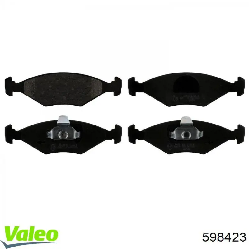 Купити 598423 VALEO Колодки гальмівні передні, дискові