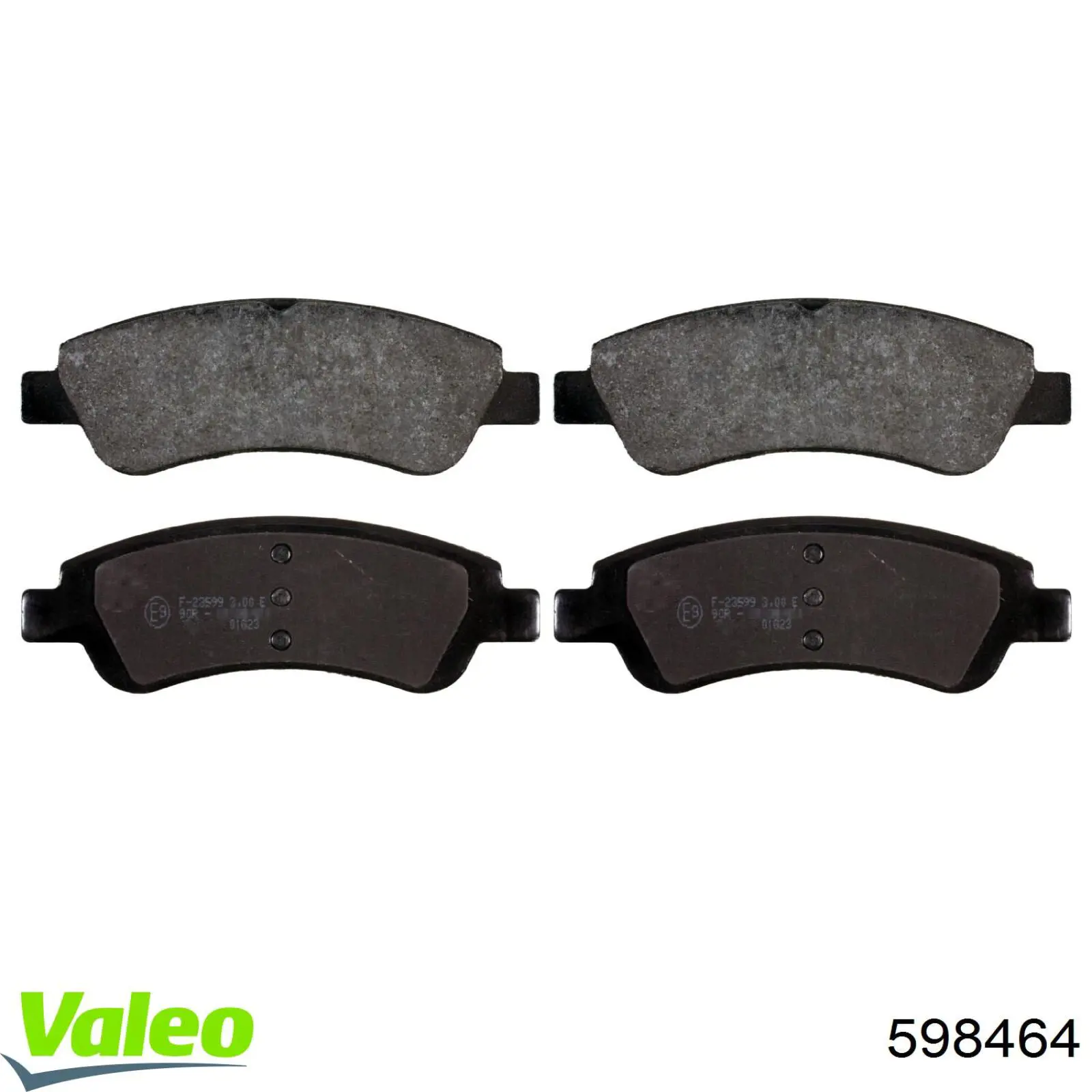 Купити 598464 VALEO Колодки гальмівні передні, дискові