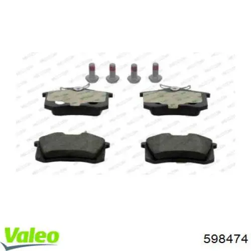 Задні дискові колодки VALEO 598474