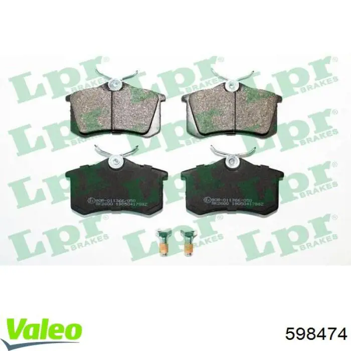 Задні гальмівні колодки VALEO 598474 ціна, від 24.05 USD