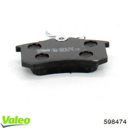 Задні гальмівні колодки 598474 VALEO