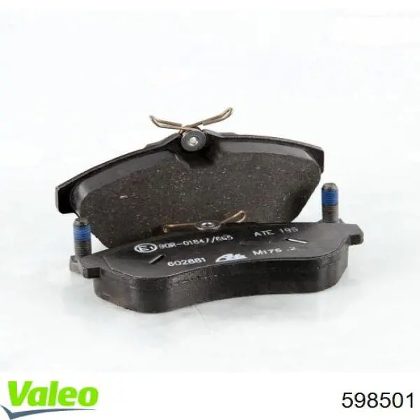 Передні тормозні колодки 598501 VALEO
