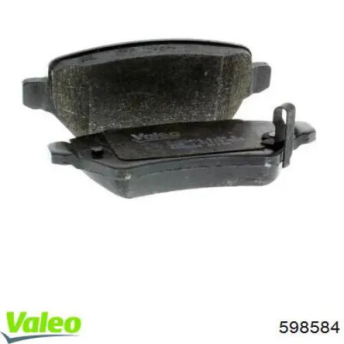 598584 VALEO Колодки гальмівні задні, дискові