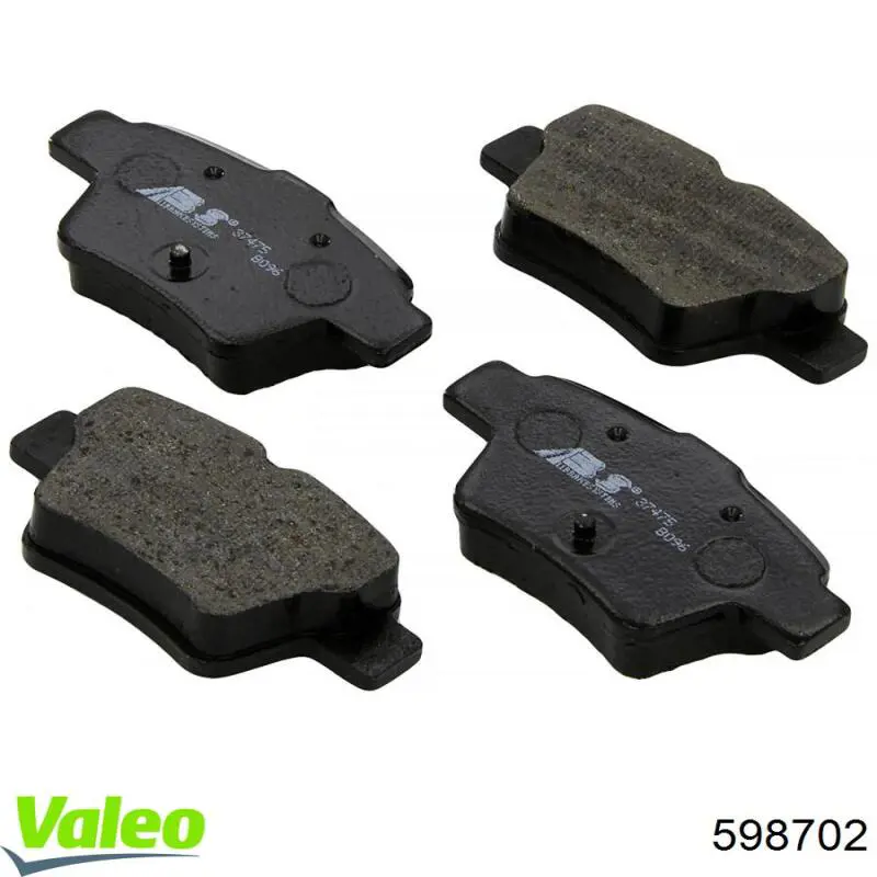 Купити 598702 VALEO Задні колодки