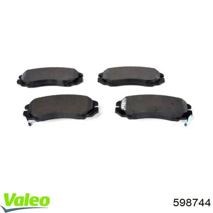 Передні тормозні колодки 598744 VALEO