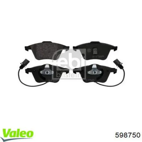 Тормозні колодки VALEO 598750
