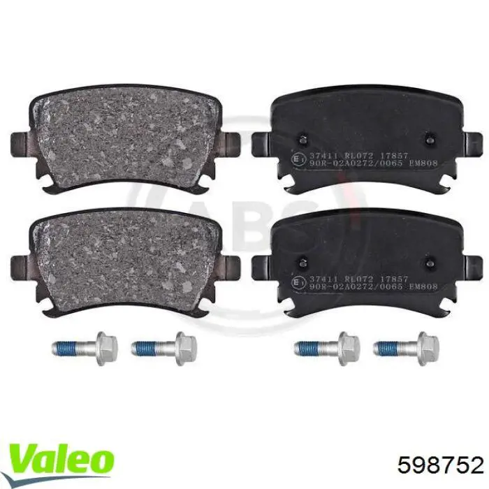 Купити 598752 VALEO Задні колодки
