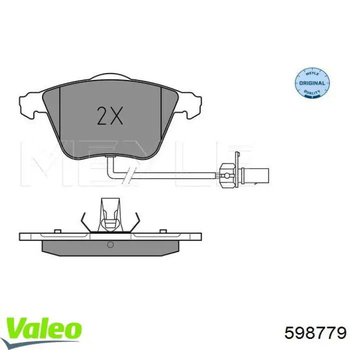 Тормозні колодки VALEO 598779