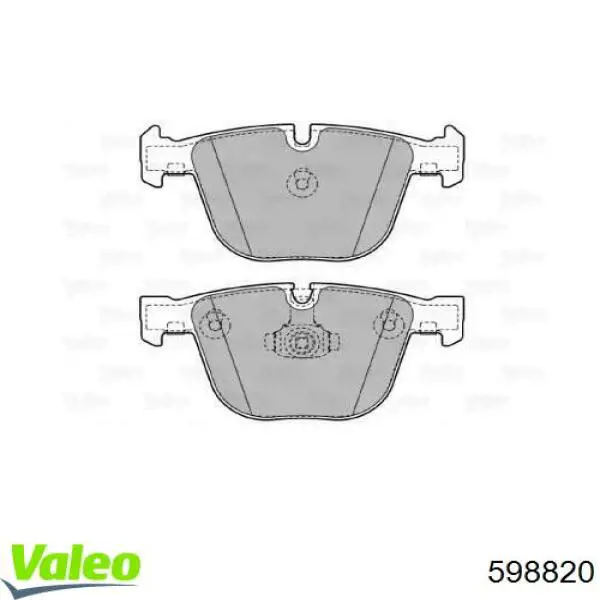Задні гальмівні колодки VALEO 598820 ціна, від 58.93 USD