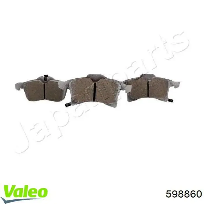 Передні тормозні колодки 598860 VALEO