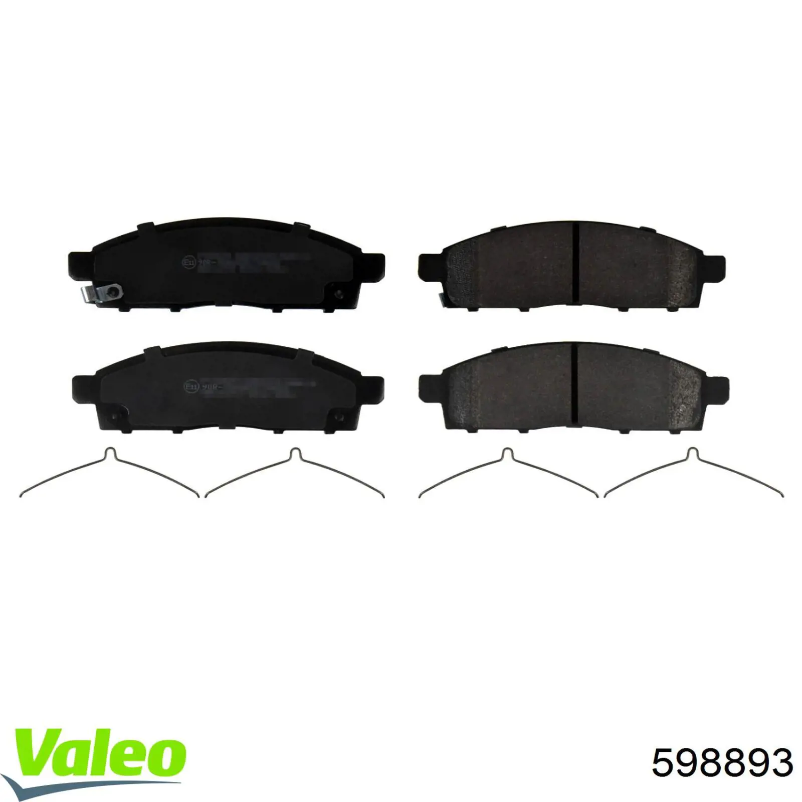 Гальмівні колодки VALEO 598893 ціна, від 25.55 USD