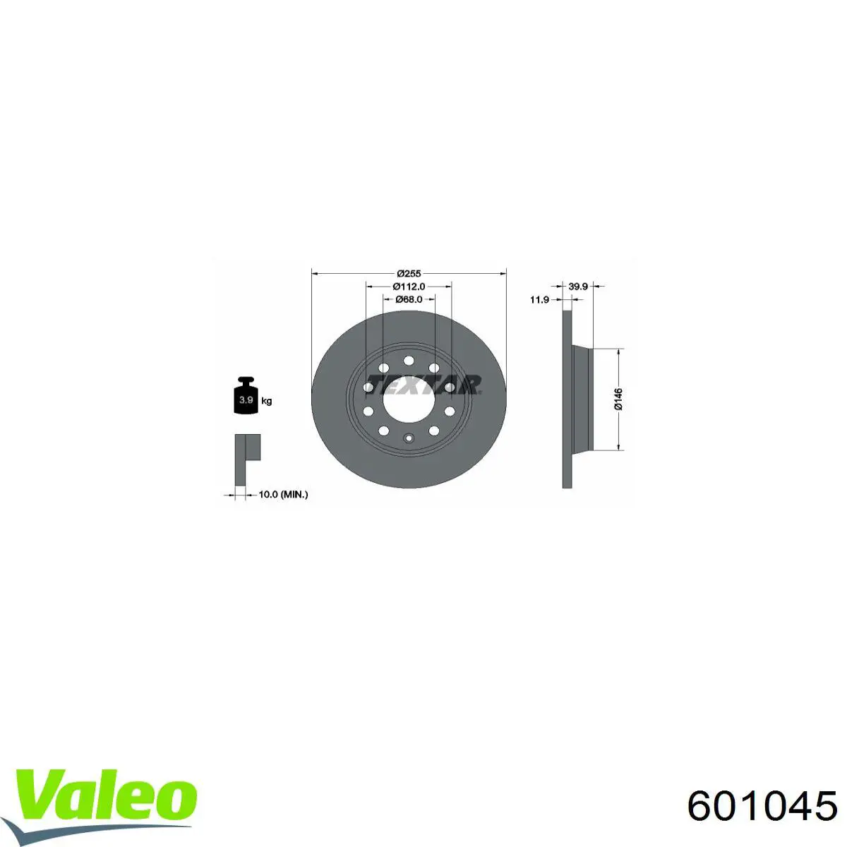 Купити 601045 VALEO Колодки гальмівні передні, дискові