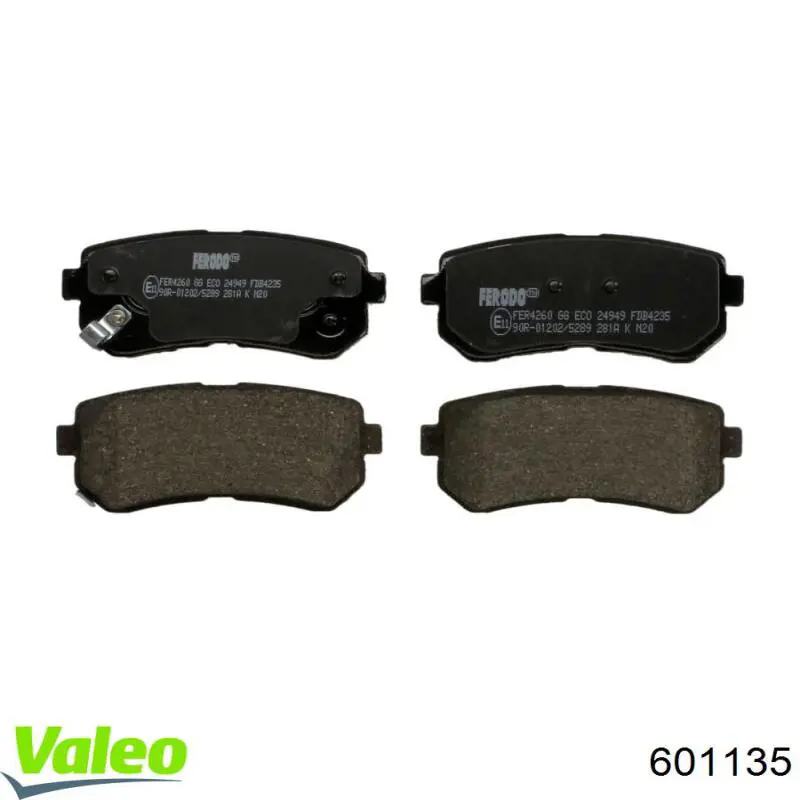 Задні гальмівні колодки VALEO 601135 ціна, від 17.77 USD