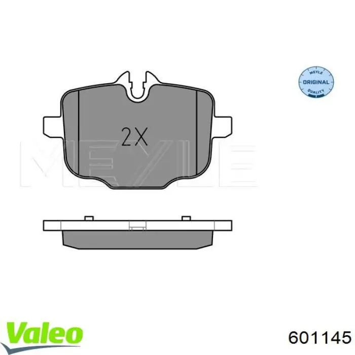 Купити 601145 VALEO Задні колодки