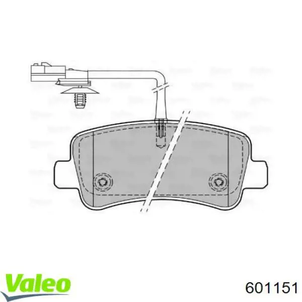 Задні гальмівні колодки VALEO 601151 ціна, від 25.70 USD