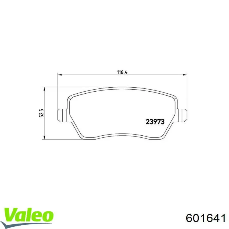 Гальмівні колодки VALEO 601641 ціна, від 16.65 USD