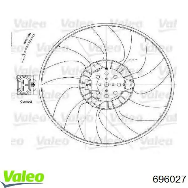 Вентилятор охолодження радіатора 696027 VALEO