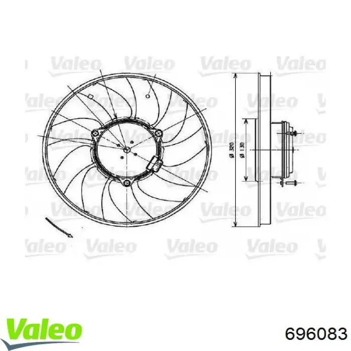Купити 696083 VALEO Вентилятор/крильчатка радіатора охолодження