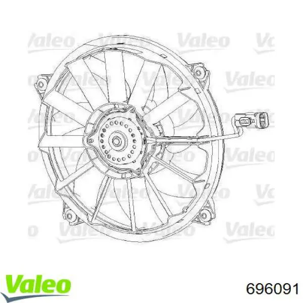 Вентилятор радіатора VALEO 696091 ціна, від 56.34 USD
