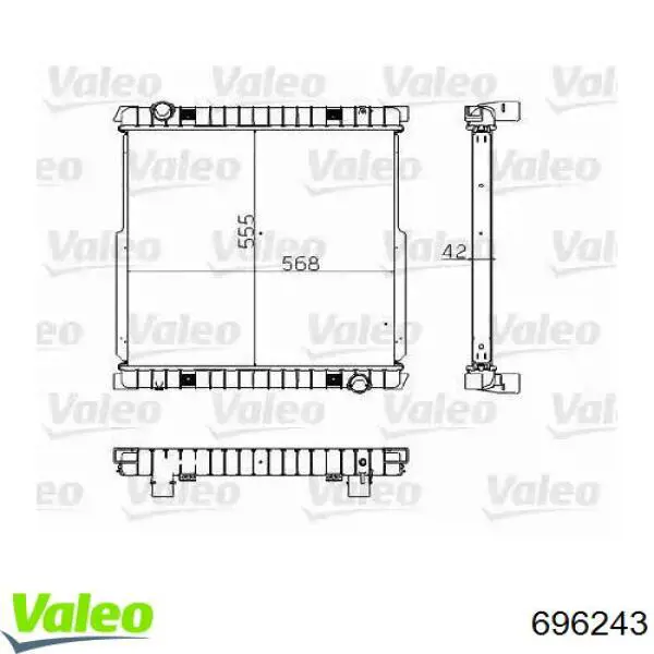 Купити 696243 VALEO Електровентилятор охолодження в зборі (двигун + крильчатка)