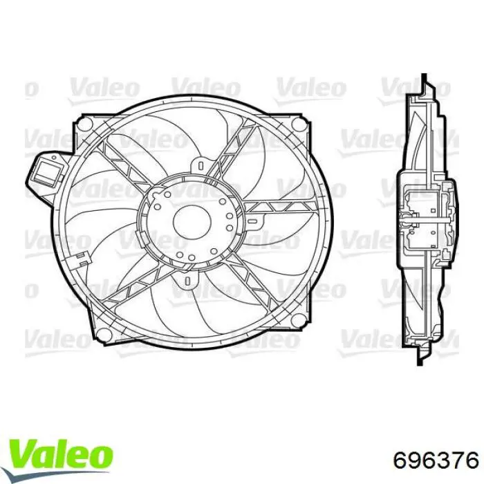 Вентилятор радіатора VALEO 696376 ціна, від 37.20 USD