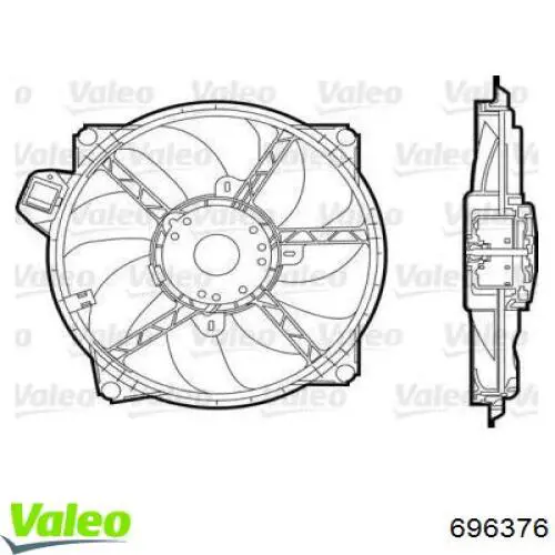Купити 696376 VALEO Електровентилятор охолодження в зборі (двигун + крильчатка)