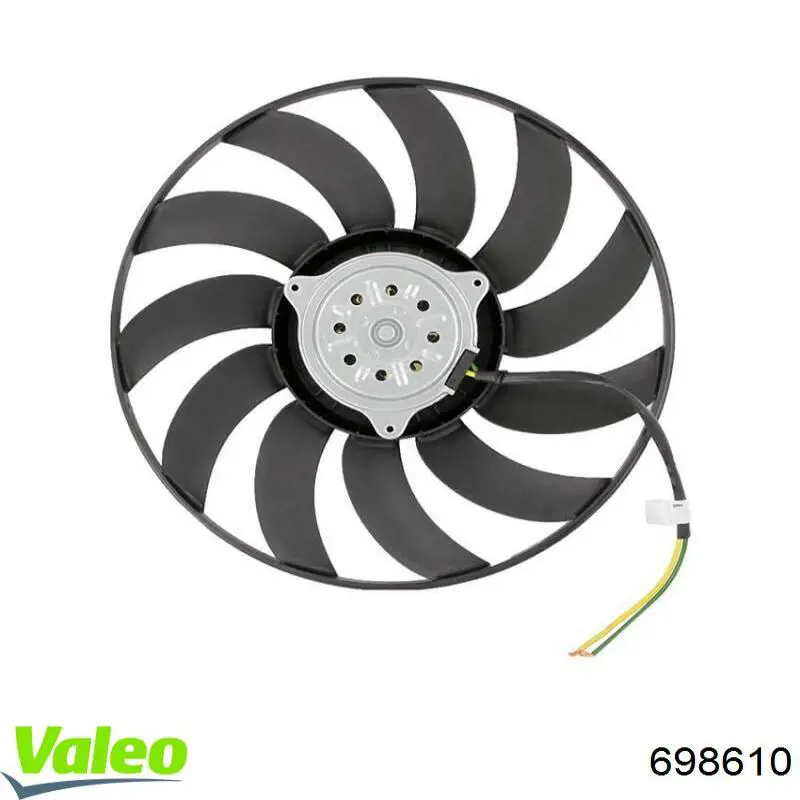 698610 VALEO електровентилятор охолодження в зборі (двигун + крильчатка)