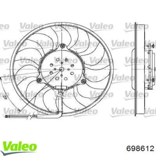 Вентилятор радіатора VALEO 698612 ціна, від 63.35 USD