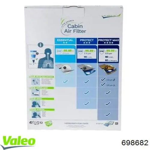 Повітряний фільтр салону VALEO 698682