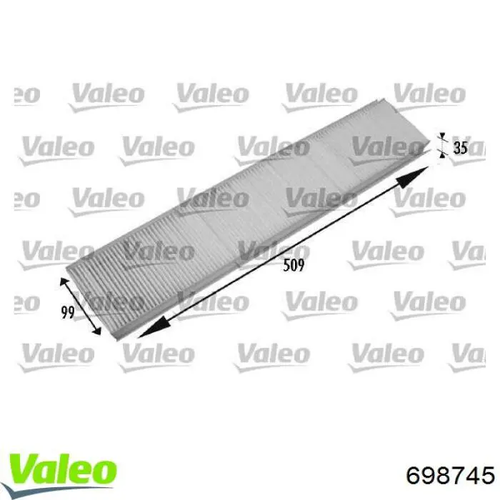 698745 VALEO Внутрішньосалонний фільтр