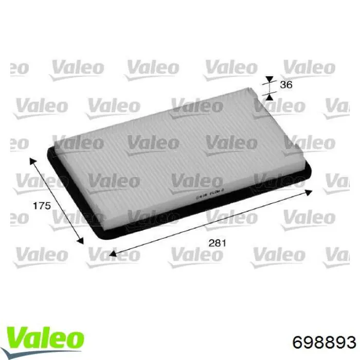 Фільтр салону 698893 VALEO