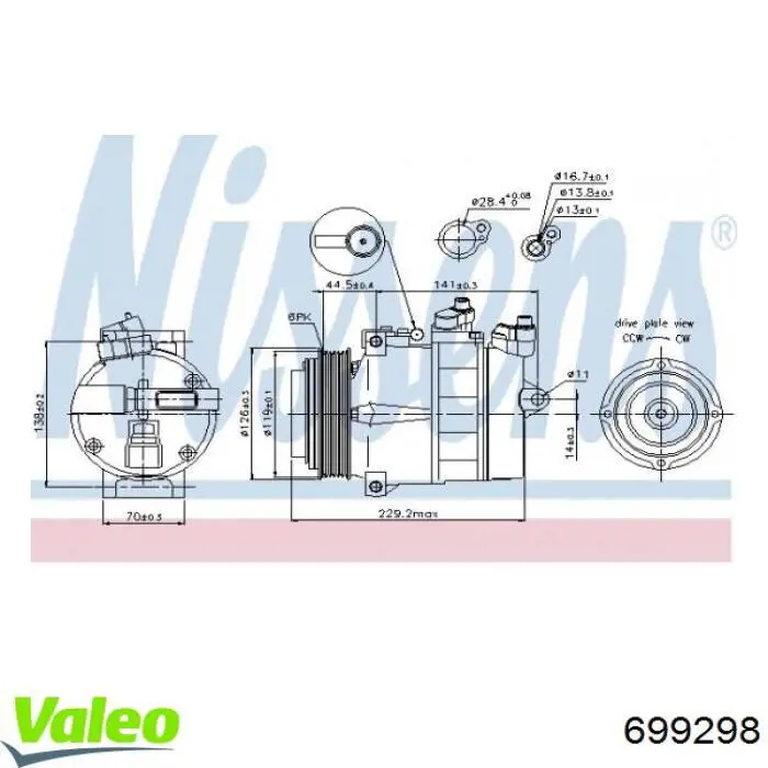 Компресор кондиціонера 699298 VALEO