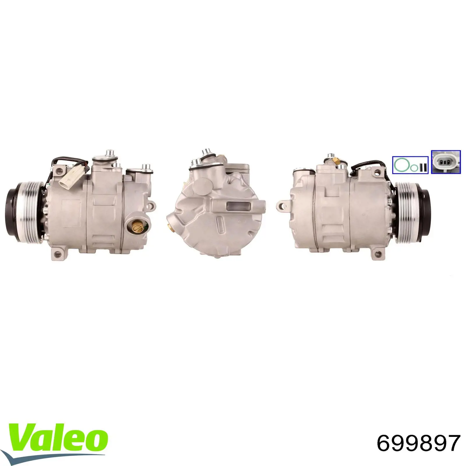 Компресор системи кондиціювання VALEO 699897 ціна, від 283.61 USD