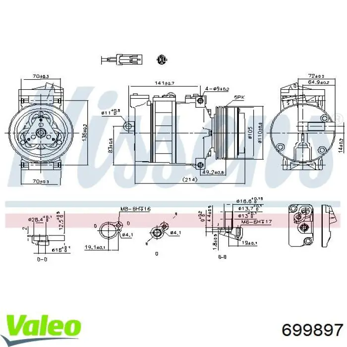 Купити 699897 VALEO Компресор кліматичної установки