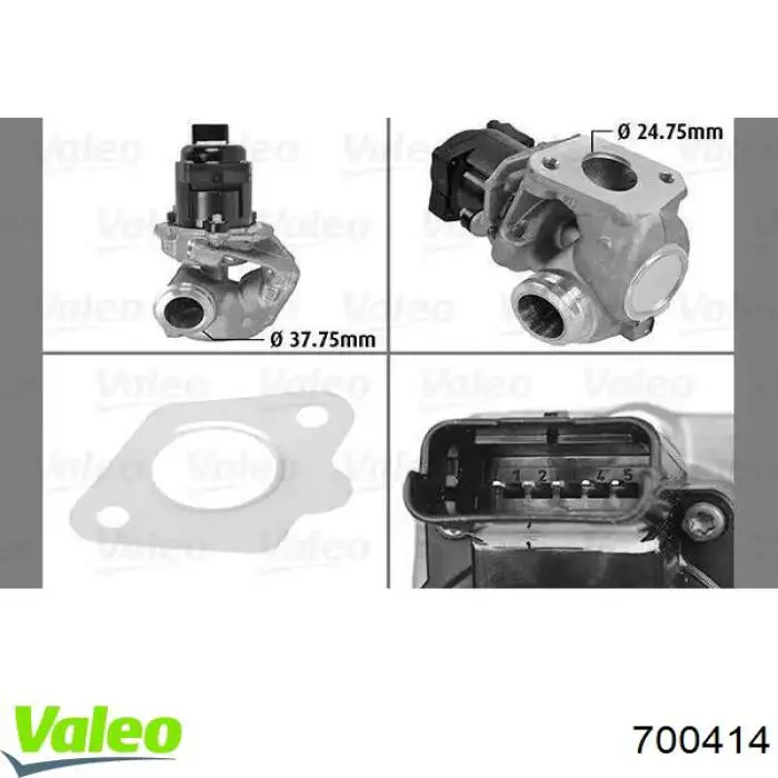 Клапан EGR VALEO 700414 ціна, від 91.58 USD