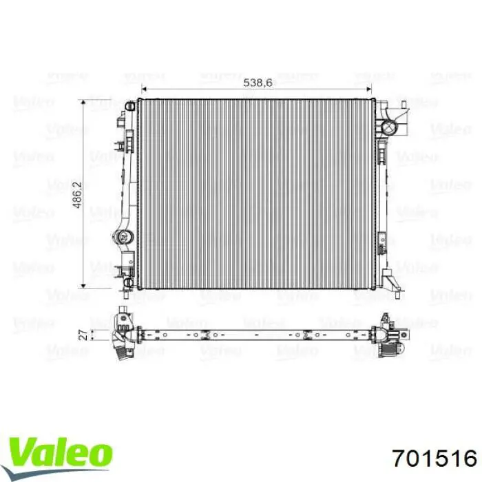 701516 VALEO Радіатор охолодження двигуна