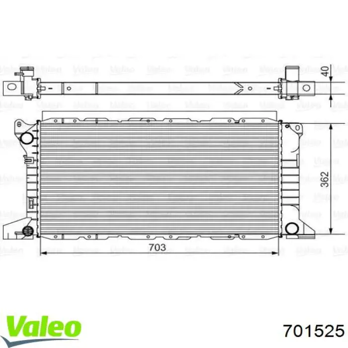 Купити 701525 VALEO Радіатор двигуна