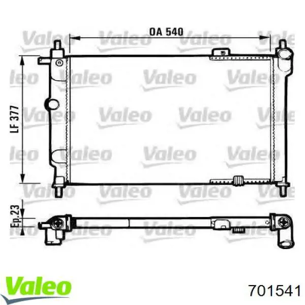 701541 VALEO Радіатор охолодження двигуна