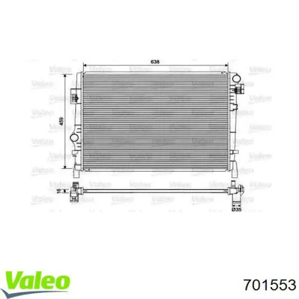 Радіатор охолодження двигуна 701553 VALEO