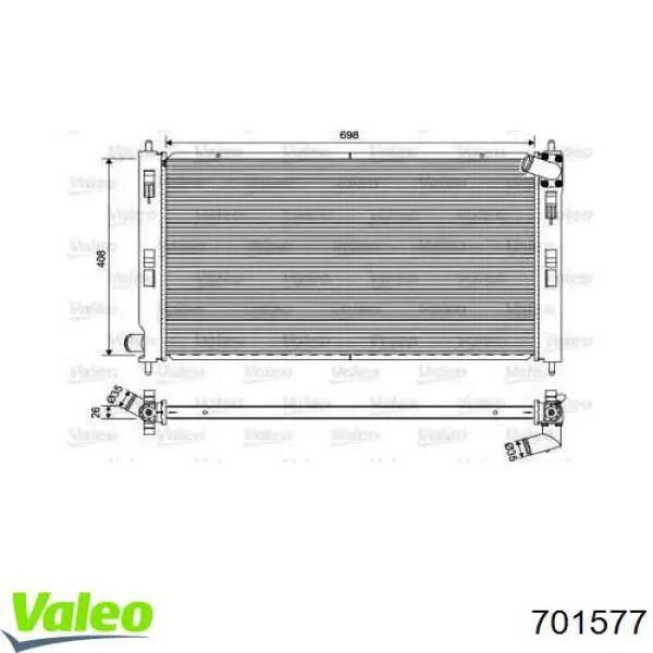 Купити 701577 VALEO Радіатор двигуна