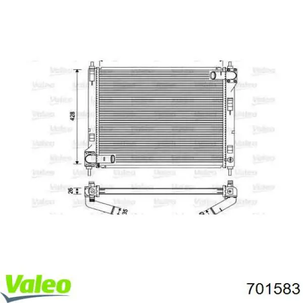 701583 VALEO Радіатор охолодження двигуна
