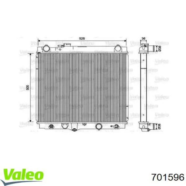 Радіатор основний VALEO 701596 ціна, від 198.18 USD