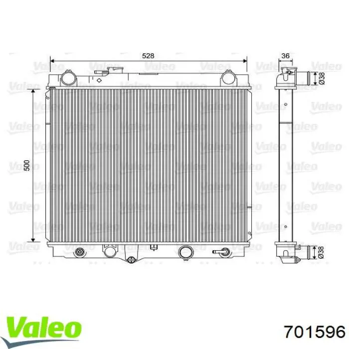 701596 VALEO Радіатор охолодження двигуна