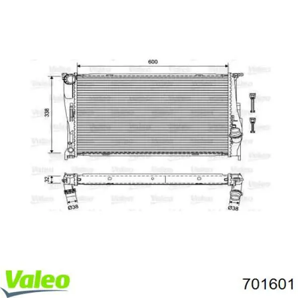701601 VALEO радіатор охолодження двигуна