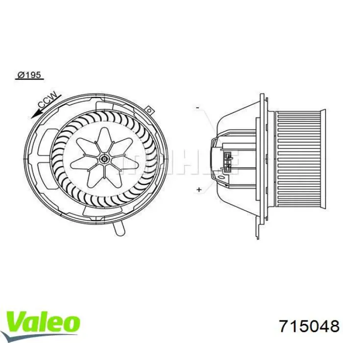 715048 VALEO двигун вентилятора пічки (обігрівача салону)