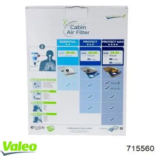 Повітряний фільтр салону VALEO 715560