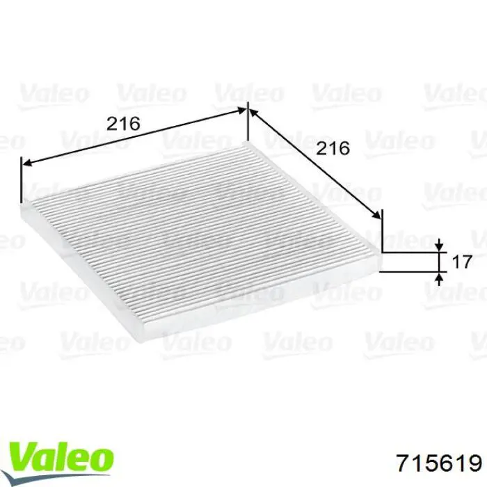 Повітряний фільтр салону VALEO 715619